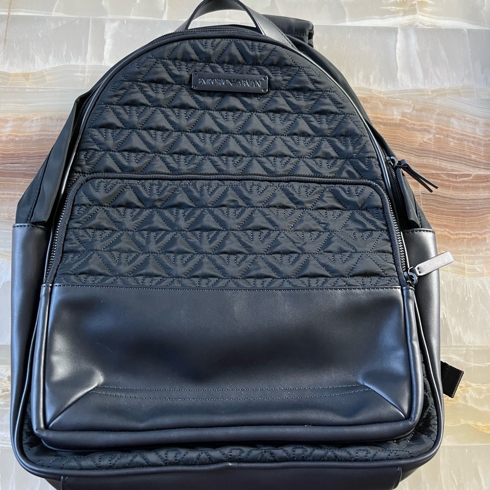 Emporio Armani Black Backpack